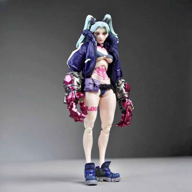 In Stock 1/12 Romankey Gun Girl Jessica Aster Action Figure Girlpla Frame Arms Girl Cyberpunk Edgerunners Rebecca Anime Toys