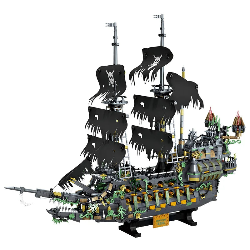2434Pcs The Flying Dutchman Pirate Ship Building Blocks Ghost Ship Model Bricks Assembling DIY Toys For Kids Birthday Gifts