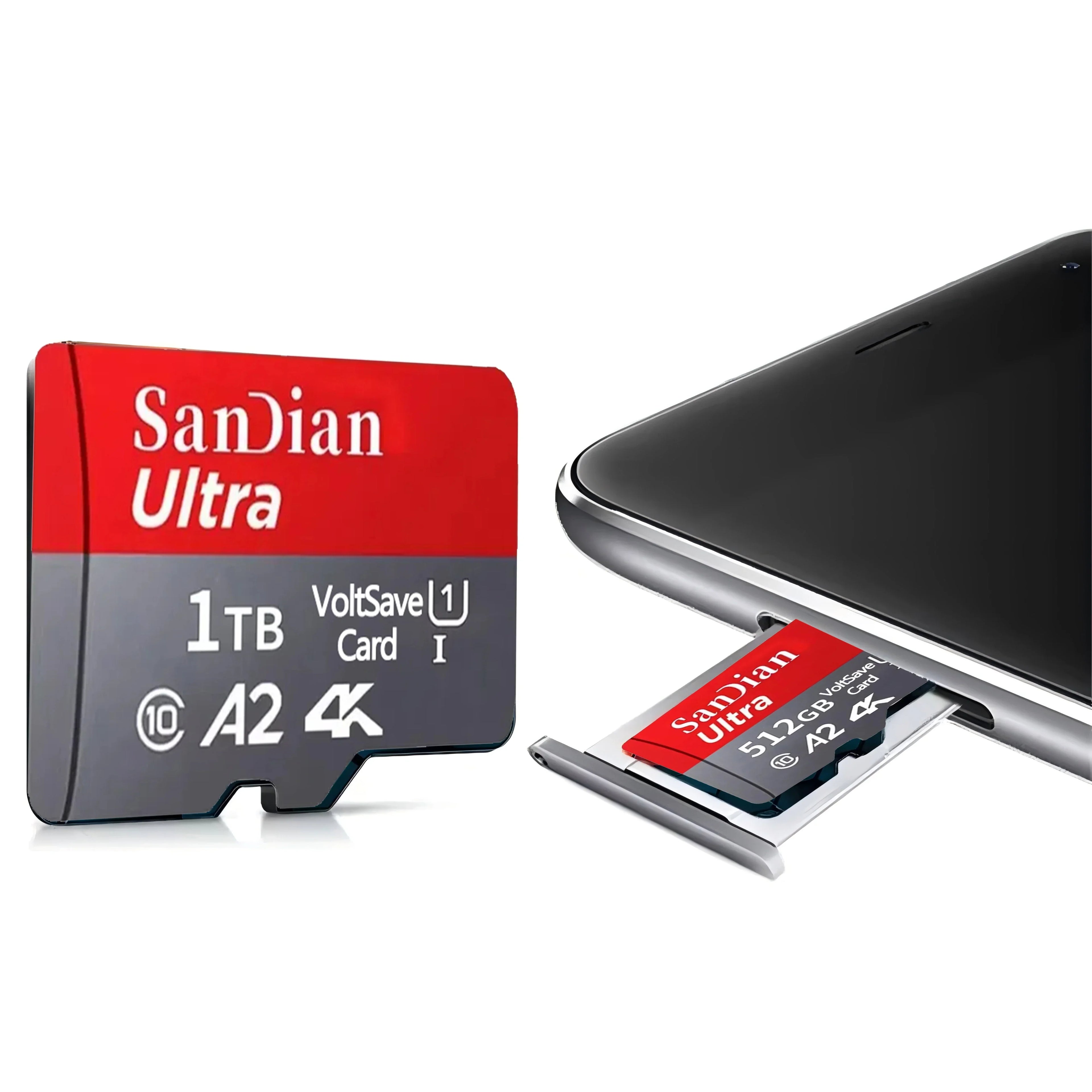 New 2TB Micro TF/SD Card 256GB 512GB Class 10 High Speed Memory Card Large Capacity 1TB Memory SD Card for Laptop/MAC/Phones