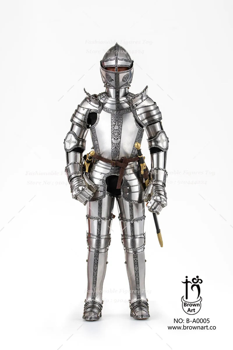 BROWN ART BA0005M 1/6 Men Soldier European German Duke Armored Soldier  Armored Soldier Stainless Steel Armor Weapon 12" Dolls