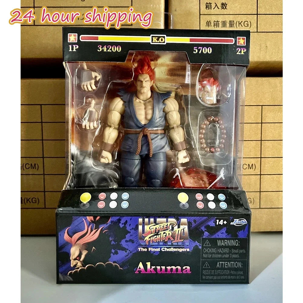 【24 hour shipping】JADA Toys Street Fighter 2 Akuma Gouki Action Figure Street Fighter Model Toy Collection Model Doll Toy Gifts