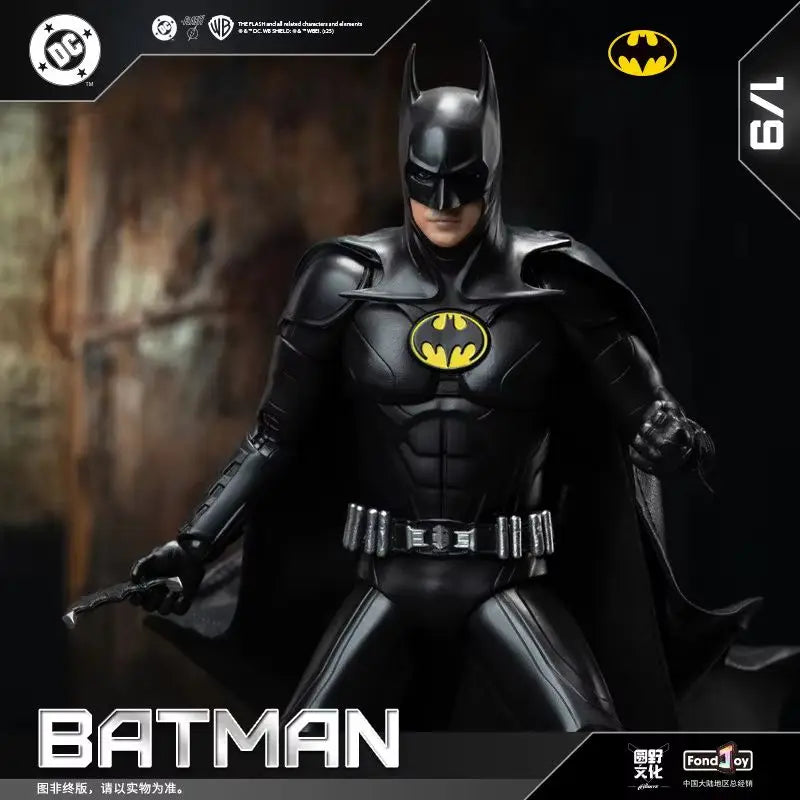Fondjoy 1/9 2023 Keaton Batman Action Figure Collectible Trendy Toy Statue Desktop Ornament Doll Model Kit Boy Fans Gift