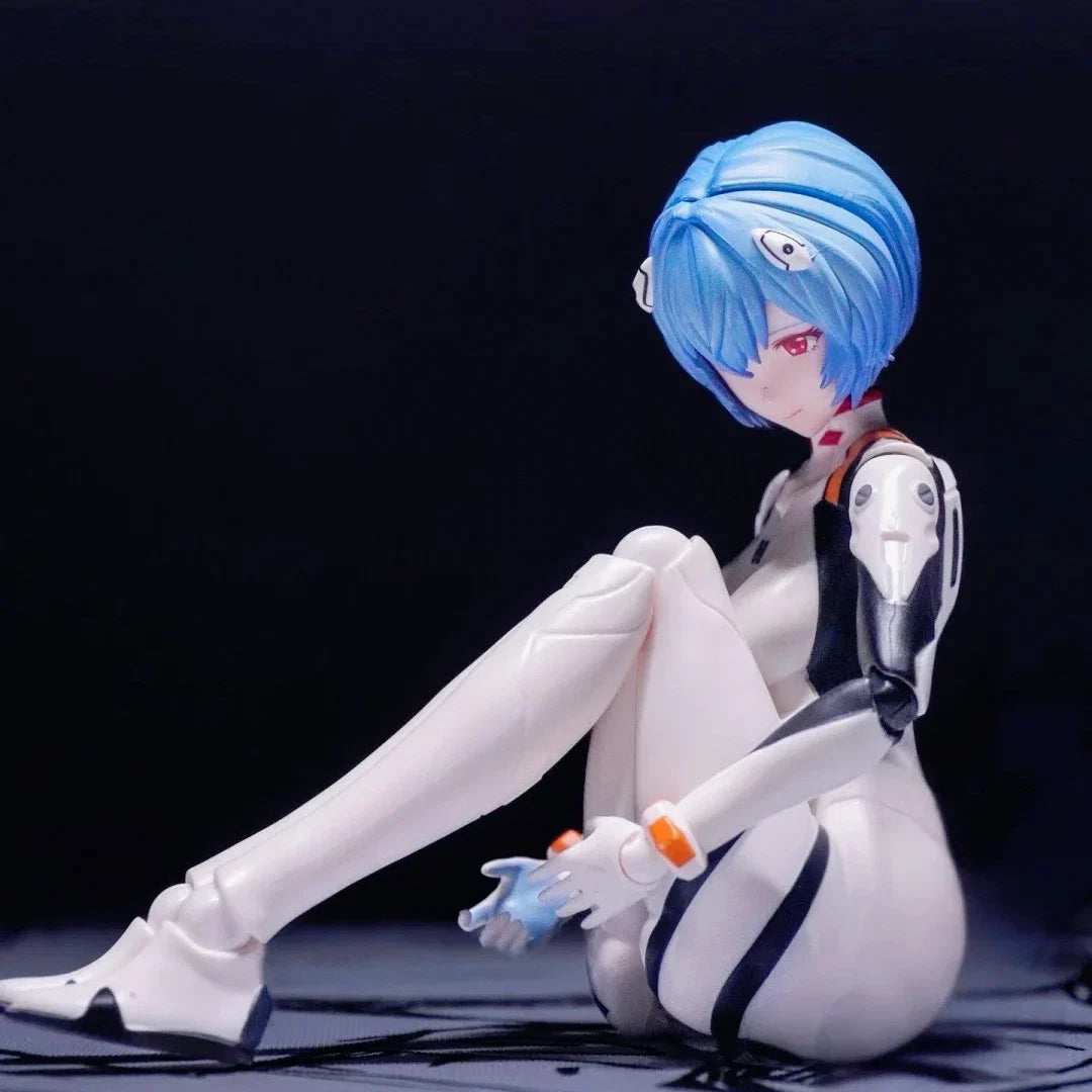 BLOKEES Neon Genesis Evangelion EVA Makinami Mari Illustrious Ayanami Rei Figurine Movable Model Collection Toys Desktop Decor