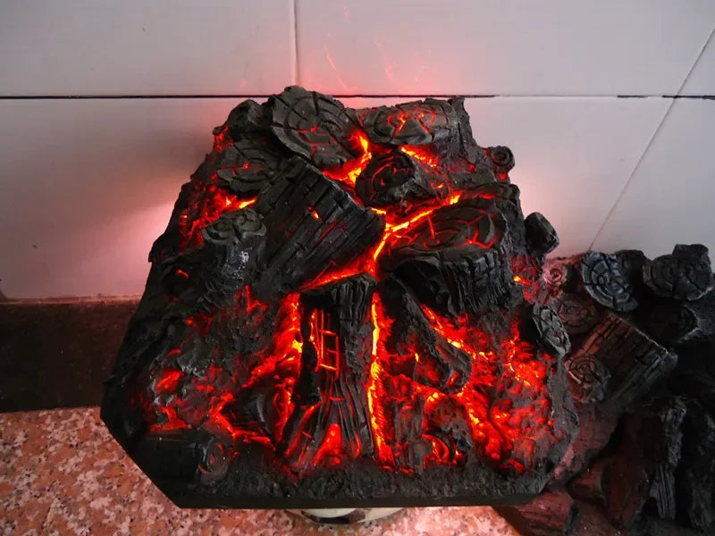 Elektrische Kamin Simulation Kohle Dekoration Kohle Flammenlampe Lagerfeuer Requisiten Museum Ausstellung Halle Dekorationen