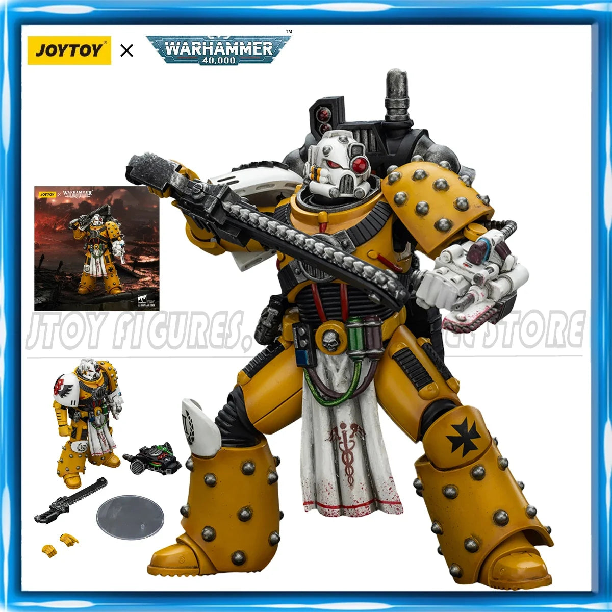 JOYTOY Warhammer40K 1/18 Action Figure Imperial Fists Legion Apothecary figures Toys