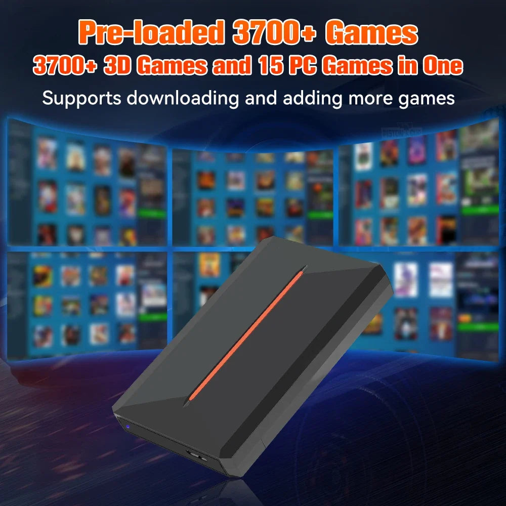 3760+ 3D/AAA Games for PS4/PS3/PS2/Switch/WII/WIIU/N64/DC Etc Portable 500GB Launchbox External Gaming Hard Drive for Windows PC