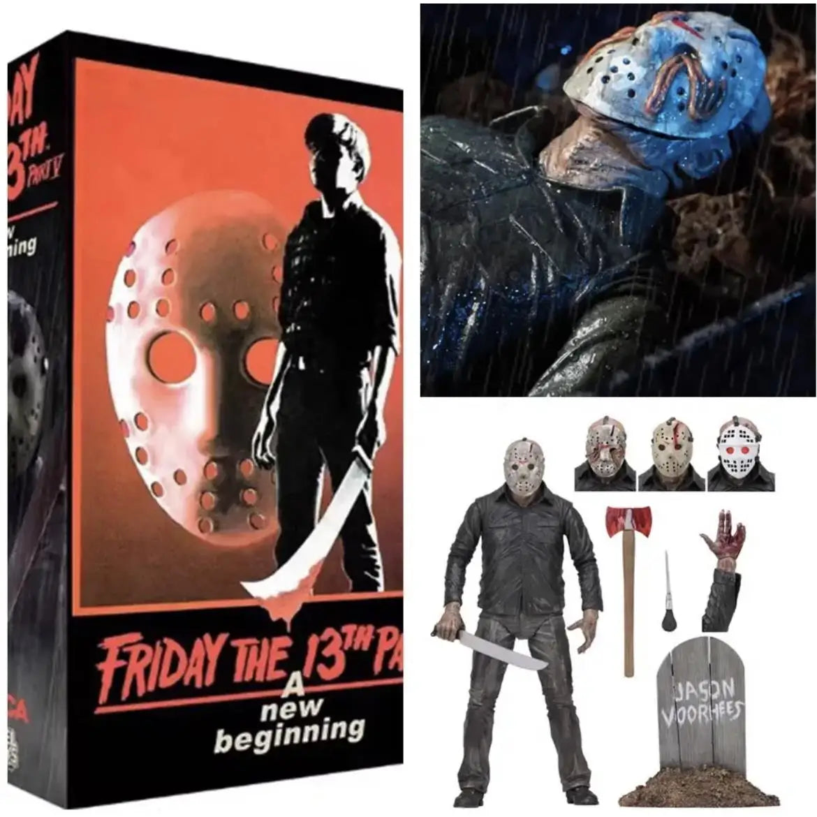 NECA Friday The 13th Figure Pennywise Part VII 7 New Blood Ultimate Jason Voorhees Action Figure Model Horror Halloween toy Gift