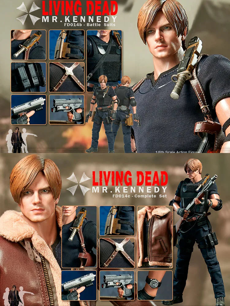 In Stock Hot Heart 1/6 FD014 Mr.Kennedy Action Figure Brave Killer Leon Delicate 12" Full Set Figurine Collection Gift Toys