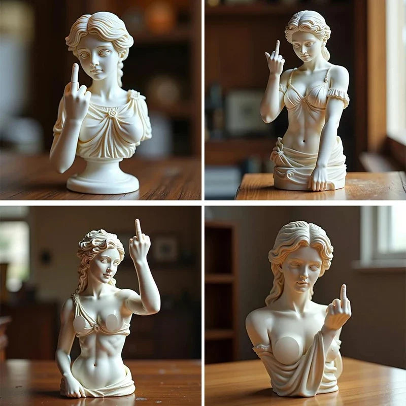 Venus With Attitude Statue Of Vienna Goddess 3d Resin Craft Ornaments  Mini Figurine Plaster Statue  Bust Portraits Home Decor