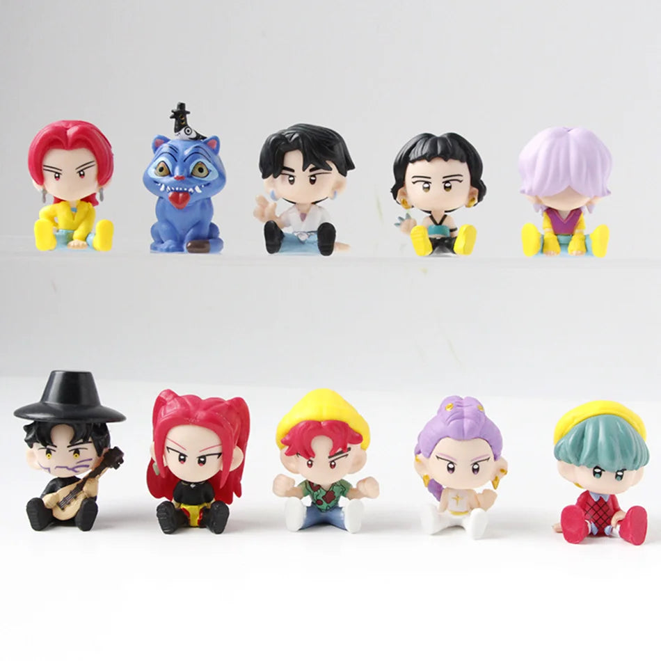 New Kpop Demon Hunters Anime Merchandise Rumi Mira Zoey Character Figurine 5CM Toys Cute Q Version Model Ornaments Birthday Gift