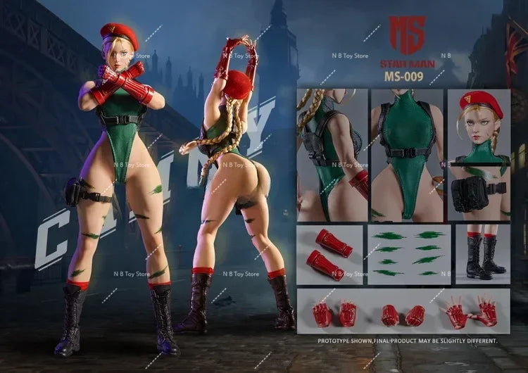 STAR MAN MS-009 1/6 Collectible Muscle Girl Agent Cammy Soldier High Collar Bodysuit Design Movable 12"  Action Figure Toys