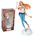 One Piece Action Figure 25cm C2 Nami Figuras Manga Figurine One Pieces GK Statue Model Ornaments Toys Anime Peripheral Kids Gift