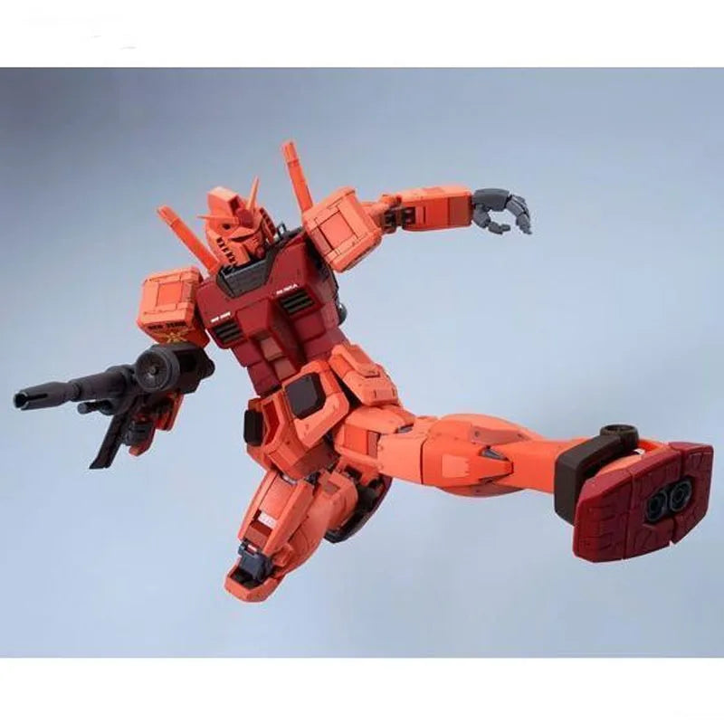 Bandai Original MG RX - 78 Char Aznable's Custom Gundam 1/100 Anime Action Figure Assembly Model Toys Gifts For Children GUNDAM