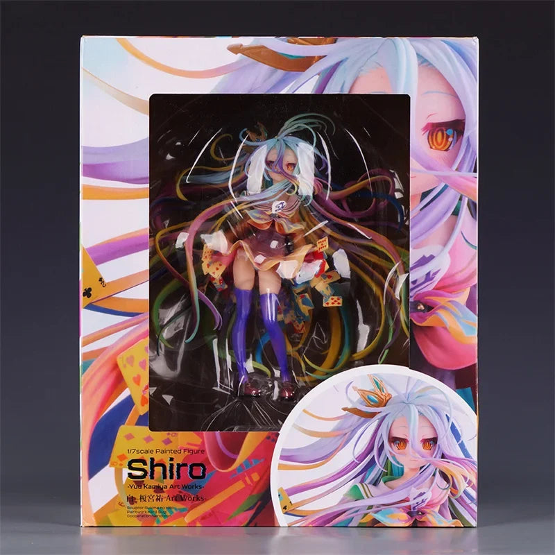 No Game No Life Figure Shiro Figure Art Works Kamiya Yuu Collection Pvc Action Figuine Anime Model Toy Gift