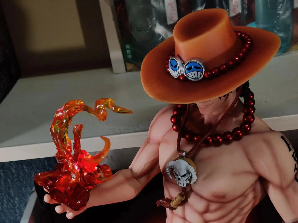 One Piece JT Studio Light-Up Ace 70cm PVC Statue - Magnetic Dual Head Sculpt Collectible GK model Anime Figure Gift Decor