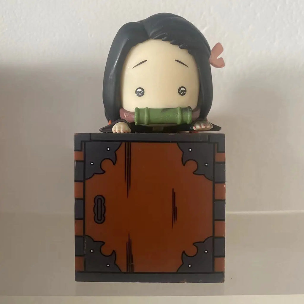 Japanese Bandai Genuine Scale Model Demon Slayer Q Edition Series Model Kamado Tanjirou Nezuko Action Figure Toys