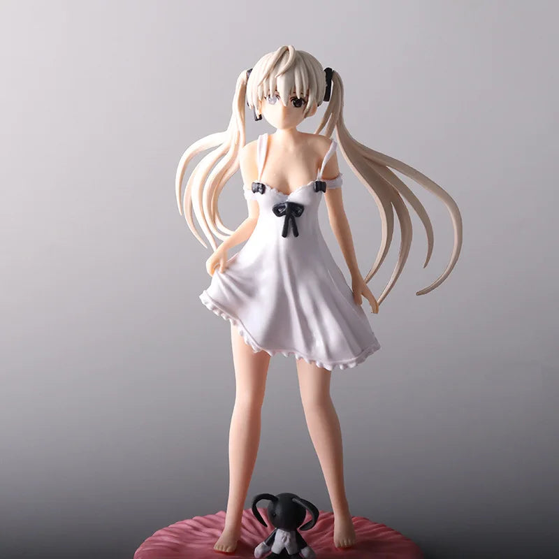 Japan New 24cm Yosuga no Sora Figure PVC Action Anime Doll Model Toys cute white suspender skirt Figure for girl gift