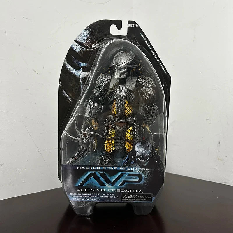Celtic Predator Masked Scar Predator Figure Alien Action Figure Toys Collection Model Toys Joint Movable Children's Gifts
