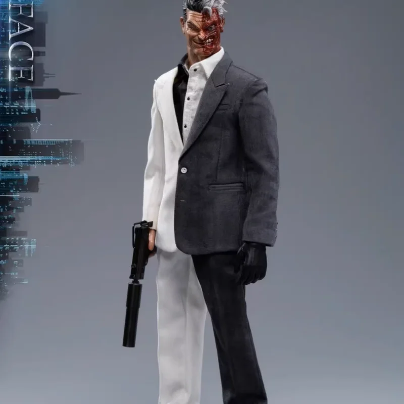 1/6 Mtoys Ms013 Soldier Batman Action Figure Original Collect Comic  Double Headed Sculpted Replaceable Face Pvc Model Toy Gift