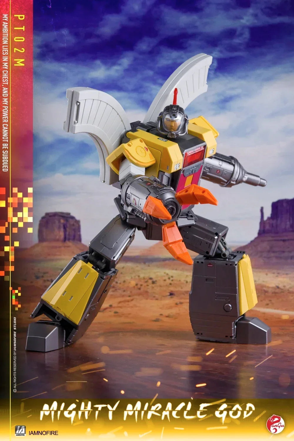 [In Stock] PANGU Transformation PT-02M PT02M MIGHTY MIRACLE God Scale Down 26cm Defensive Fortress Base Action Figure