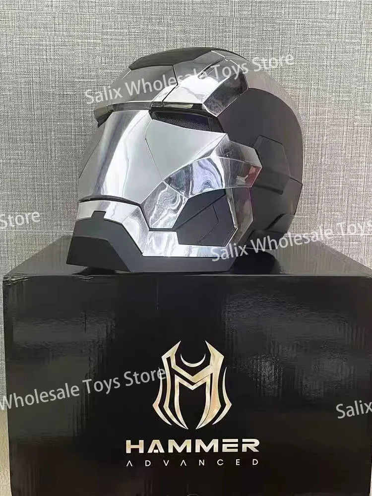 Iron Man Mk5 Helmet 1:1 War Machine Avengers Cosplay Electric Open Close Chinese English Voice Remote Control Gifts Customized