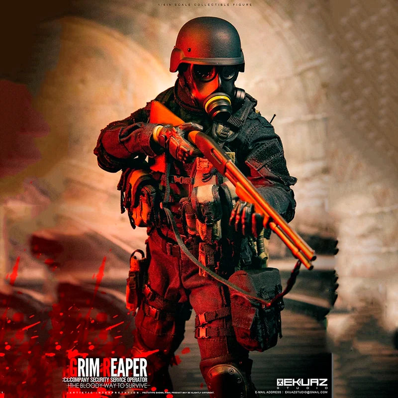 Ekuaz Studio Eks05 1/6 Men Solider Hunk Classic Action Adventure Games Members Security Special Forces Team 12'' Action Figure