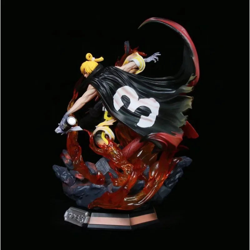35cm One Piece Figure Sanji Can Glow Double-headed Replacement Anime Collection Model Desktop Ornament Decorations Children Toys