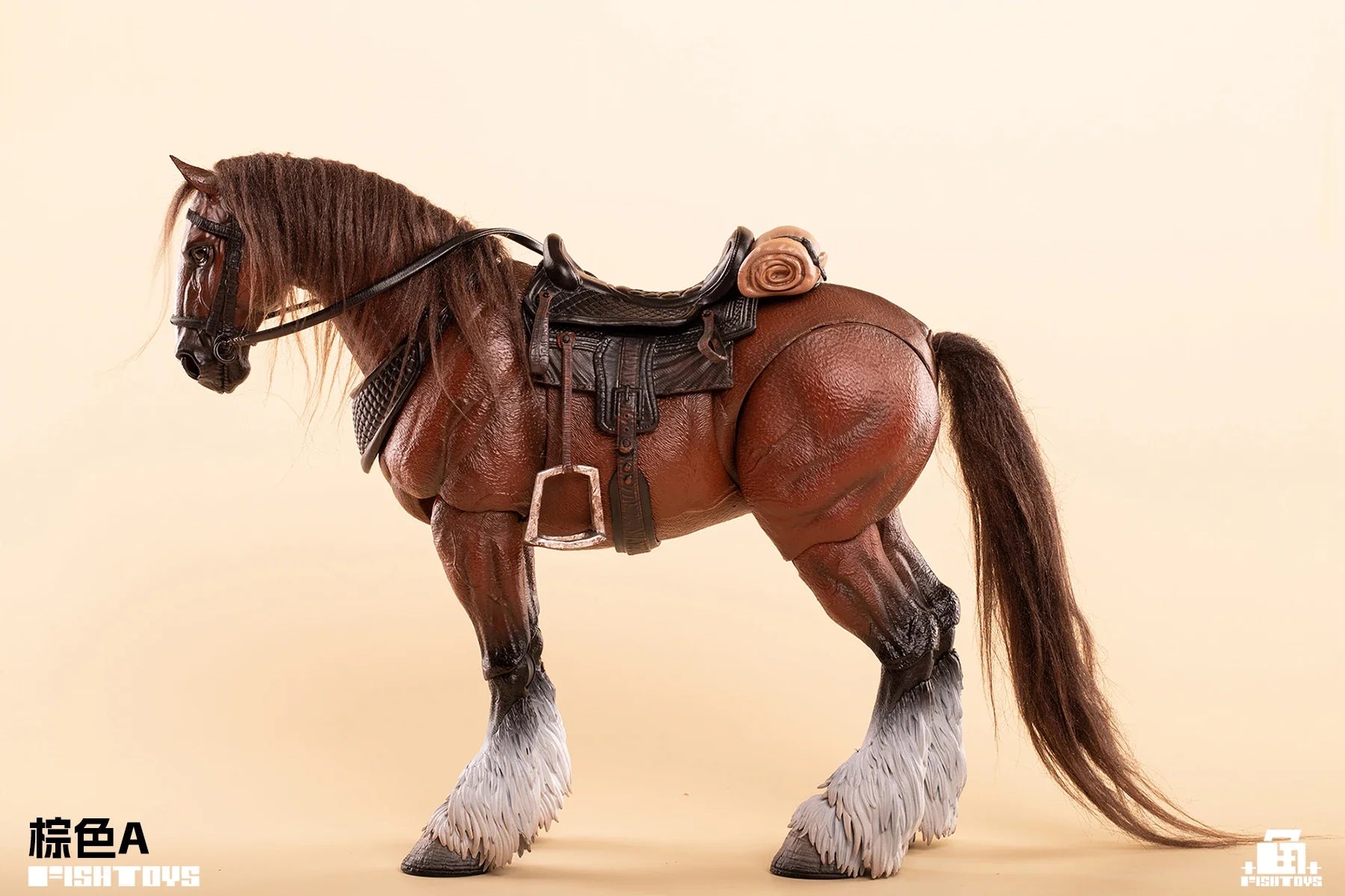 In Stock Fish Toys 1/12 Aciton Figure Pvc Model Waste Land Series Panchromatic Horse Animal Statue Customized Decoration Toys