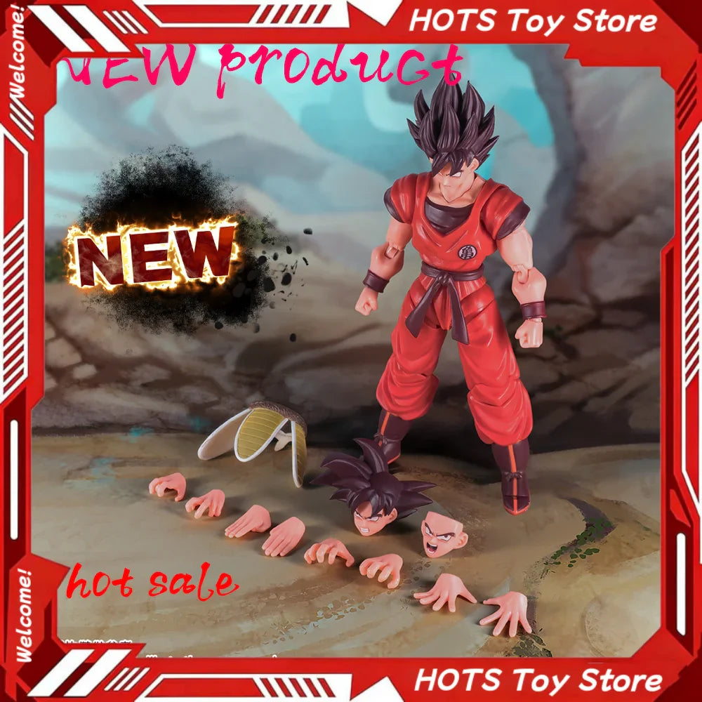 Demoniacal Fit Dragon Ball Z SHF Son Goku Kaio Ken Scharlachroter Kampfkünstler 16000 Power Level Actionfigur Sammlermodell Geschenk