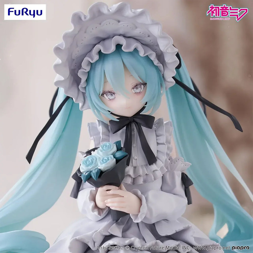 Original Hatsune Miku Classical Dolls Style Sitting Pose Statue Collectible Anime Action Figure Model Toys Desktop Decoration
