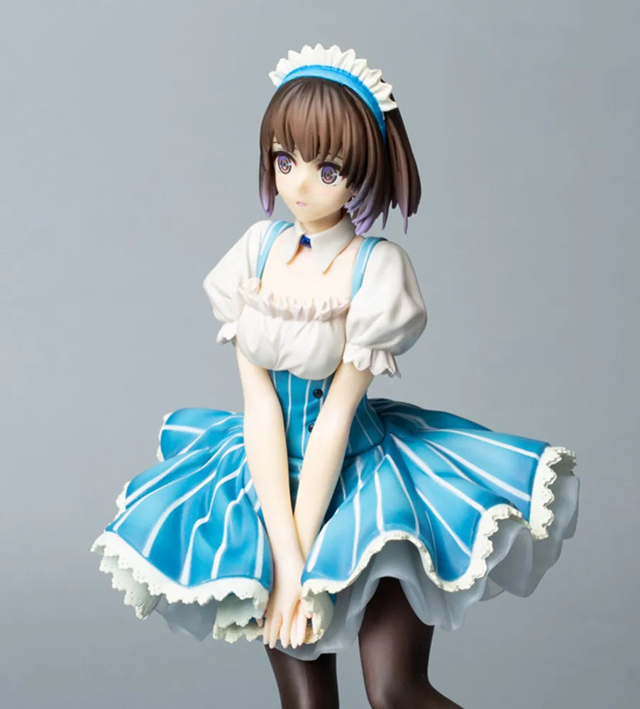 24cm Saekano: How to Raise a Boring Girlfriend Anime Figure Maid Megumi Kato Action Figure Kato Megumi Figurine Adult Doll Toys