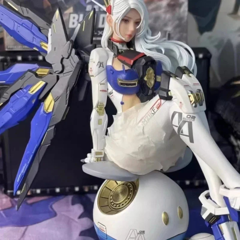 Premium Mecha Girl Mechanical Two-Dimensional Gundam Robot Figure Collectible GK Decoration–Ideal for Anime Toys Enthusiasts