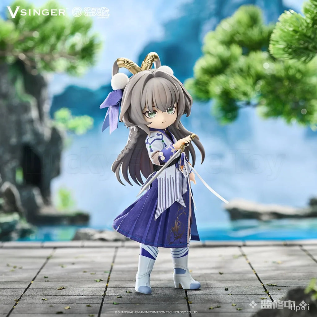 【In Stock】VSINGER Q-version Humanoid Vsinger Luo Tianyi 1/12 Scale Action Figure Toys