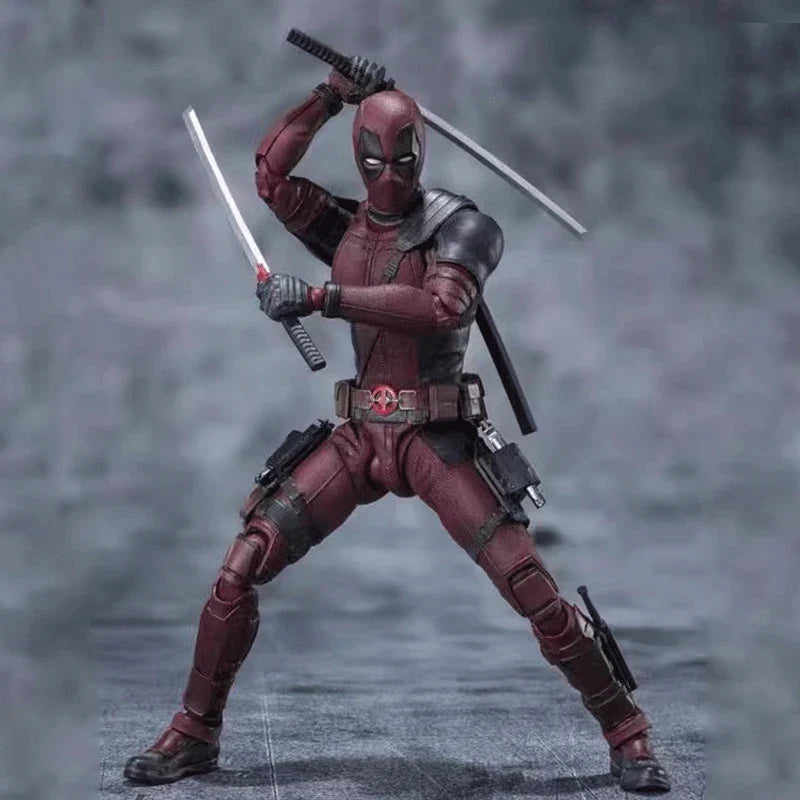SHF Deadpool 2 Action Figure PVC Superhero Collection Doll Movable Model Toys Joint Movable Dolls Kids Birthday Gift 16cm