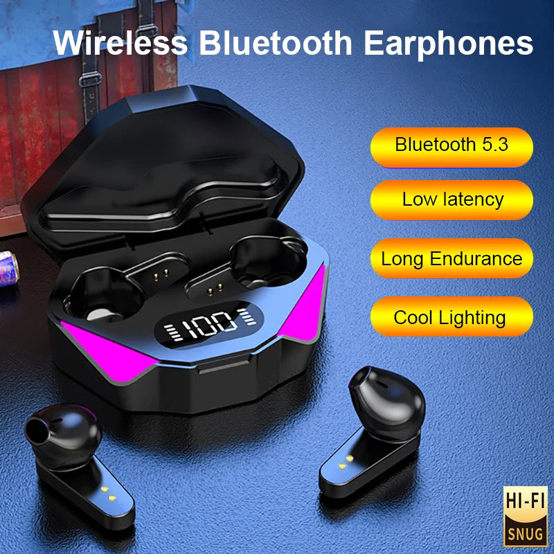 2pcs Bluetooth Earphones Wireless Headphone ENC-Calling Noise Cancelling Headset Low Latency HiFi Stereo Game Handsfree Earphone