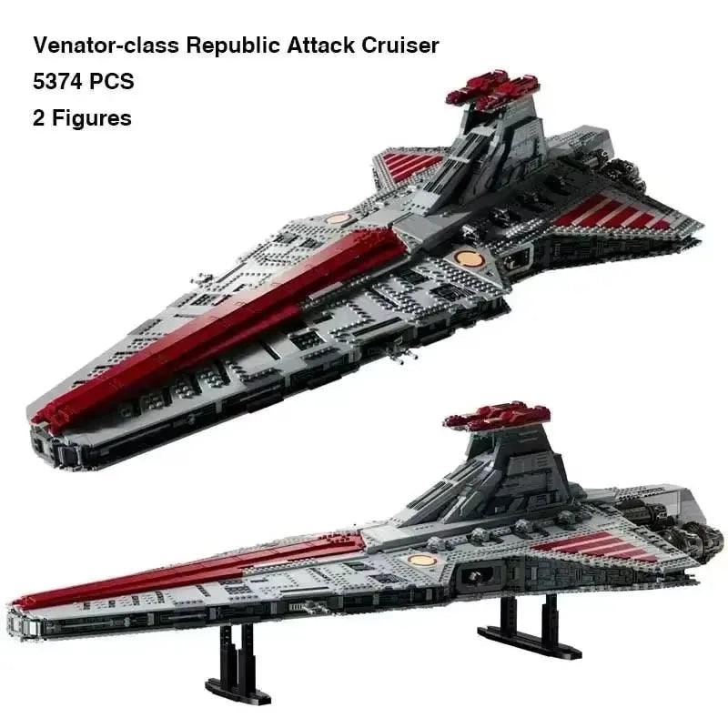 5374 Teile Venator-Klasse Republik-Angriffskreuzer Modell 75367 Kreuzer Heimdekoration Montagemodell für Weihnachtsgeschenke