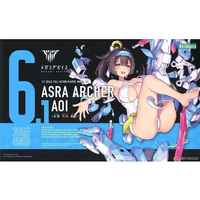 Kotobukiya Megami Device Model Kit Asra Archer Aoi Anime Figure Building Kit Mobile Suit Girl Action Figures Toys For Boys Gift