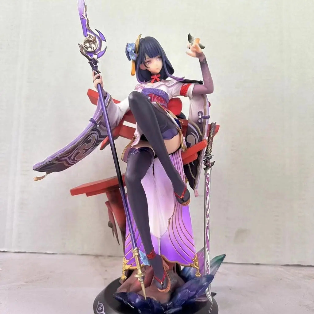 35cm Genshin Impact Raiden Shogun Game Figure Model Statue Desktop Ornament