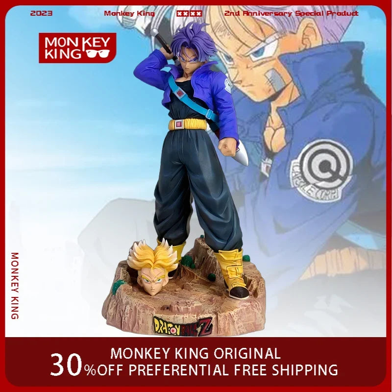 50cm Dragon Ball Figure Torankusu Super Saiyan Double-headed Replacement Anime Collection Model Desktop Ornaments Children Toys