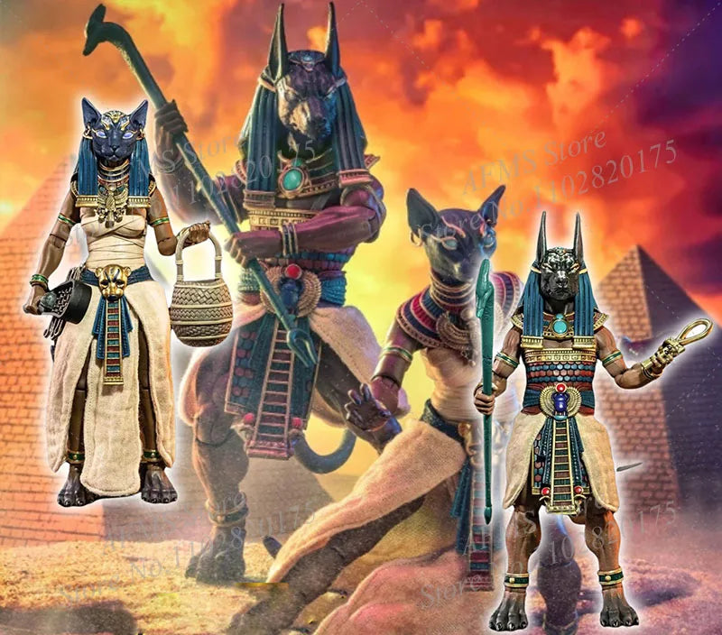 Limited Four Horsemen Studio 1/12 Scale Collectibles Anubis Figure Ancient Egyptian Goddess Bastet Bast 6" Action Figure Soldier