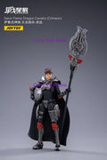 JOYTOY 1/18 Saluk Flame Dragon Cavalry Crimson Figure Model Mini Soldier and Movable Flying Vehicle Set for Collection