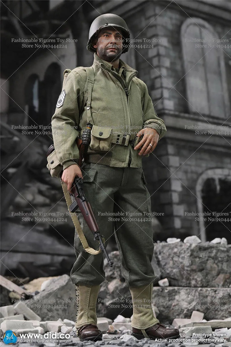 DID A80150 1/6 Scale Male Solider WWII US Rangers Sergeant Horvath 12'' Action Figure Model with Weapon for Fans Holiday