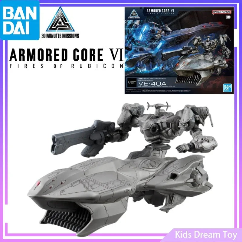 In Stock Original Bandai Assembly 30MM ARMORED CORE Ⅵ FIRES OF RUBICON ARQUEBUS ADD VE-40A Anime Action Figures Toys Collectible