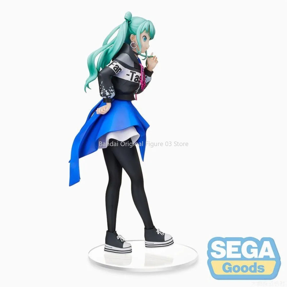 Original Hatsune Miku Action Figurine Kawaii Girls Sega Spm Sekai:colorful World Stage 22cm Collectable Model Toy Ornaments Gift