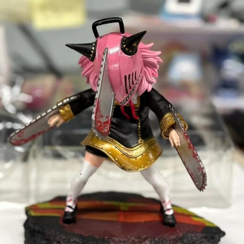 In stock Spy×Family Figure Anya Forger Figures Anya Cos Chainsaw Man Figurine Pvc Model Doll Collection Room Decoration Toy Gift