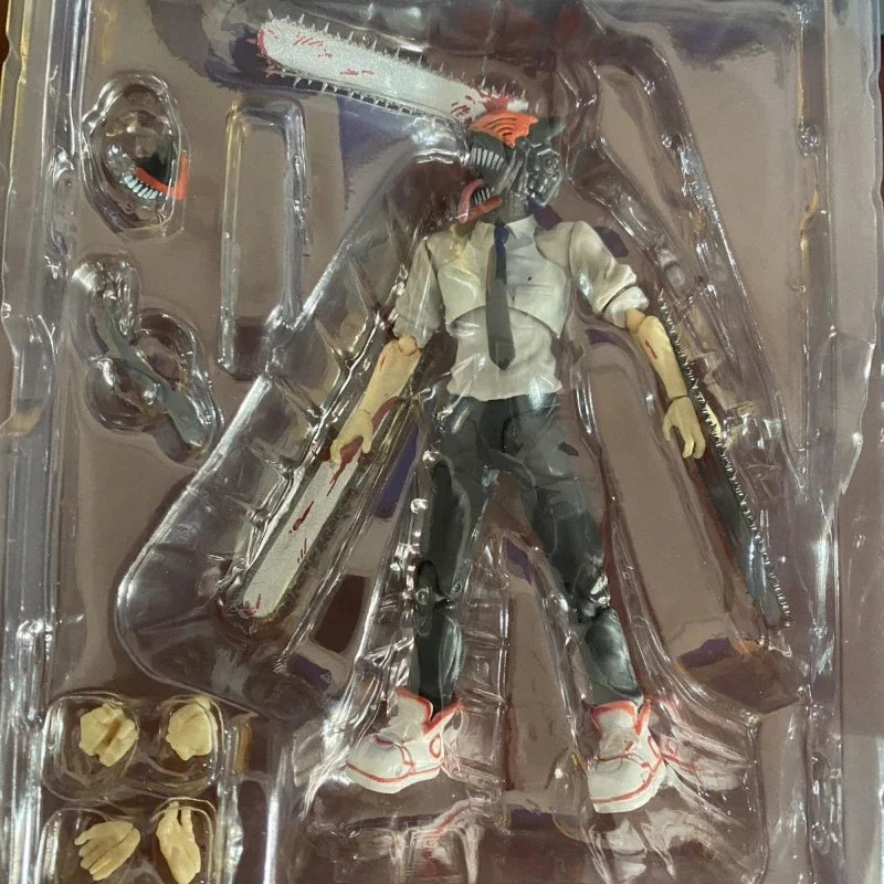 New Figma 586 Chainsaw Man Action Figure Shf Denji Katana Man Anime Model Doll Statue Joint Movable Movie Toys New Year'S Gifts