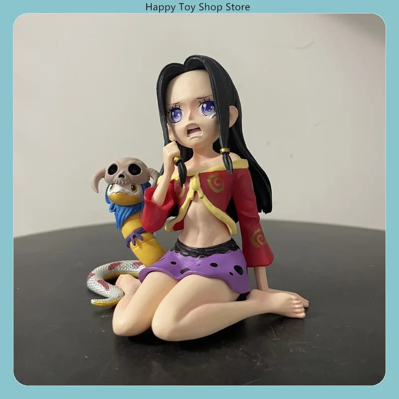 Cute Version One Piece Boa Hancock Childhood Little Empress Super Cute Snake Princess Anime Figure Desktop Car Ornament