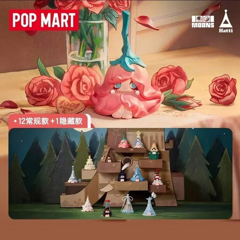 POP MART 1001MOONS Where's The Elephant Slide Series Blind Box Mystery Box Toys Kawaii Ornaments Figurines Home Decor Desktop