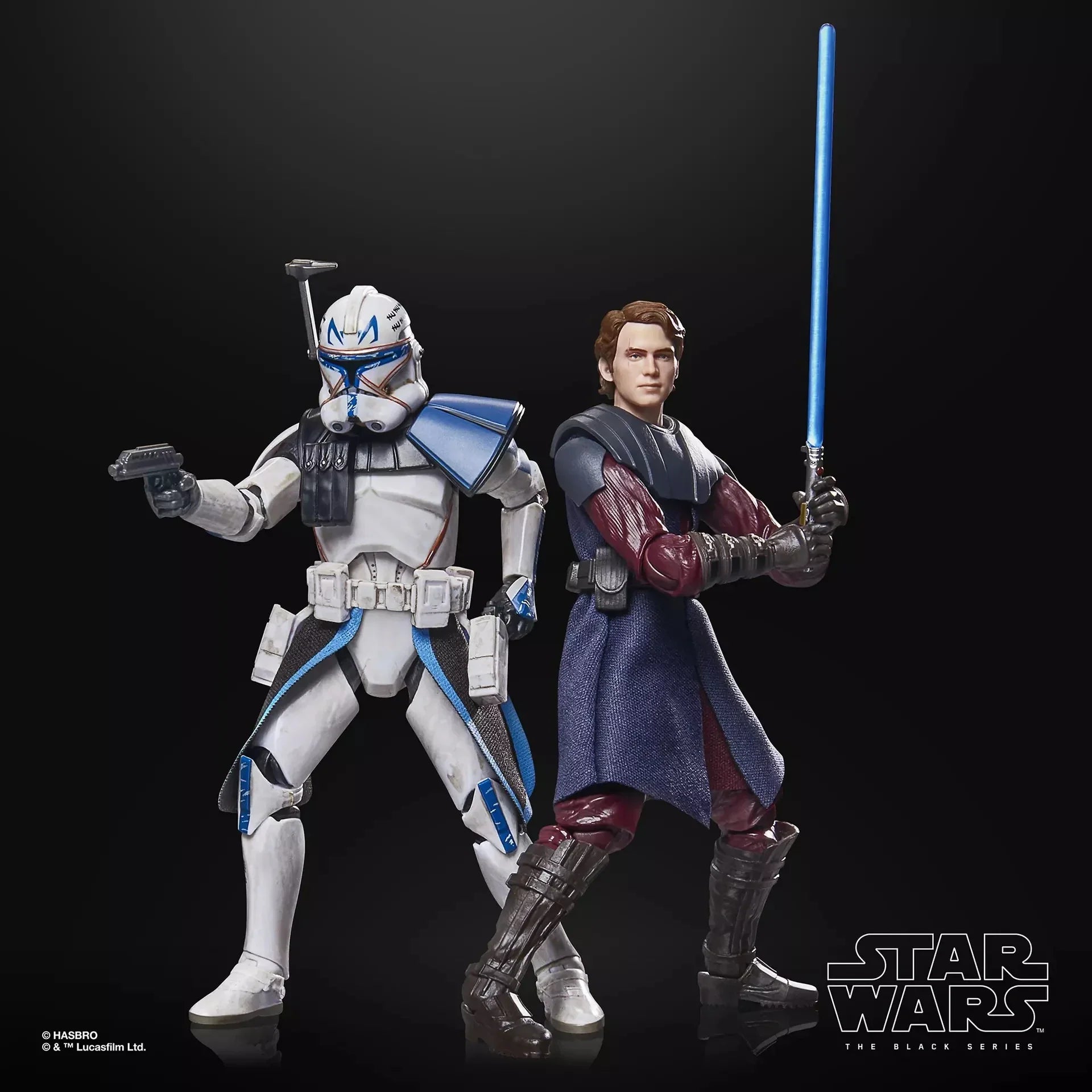 [In-Stock] Hasbro Star Wars The Black Series Anakin Skywalker & Clone Captain Rex 2-Pack 15cm Action Anime Figure Model Toys