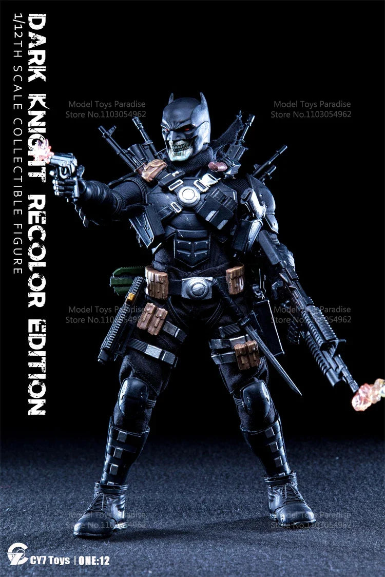 CY7-TOYS 1/12 Collectible Toys Night Dark Knight Bat Super Hero Different Color Ver. Men Soldier 6Inch Action Figure Model Gifts